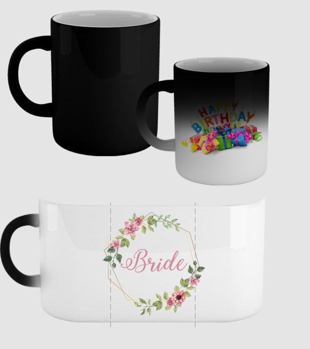 BRIDE pink floral model negru pe tricou