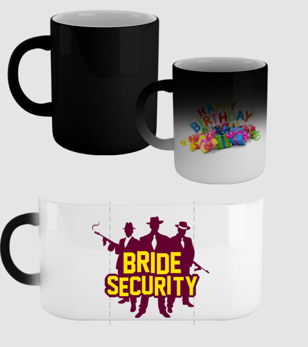 Bride Security model negru pe tricou