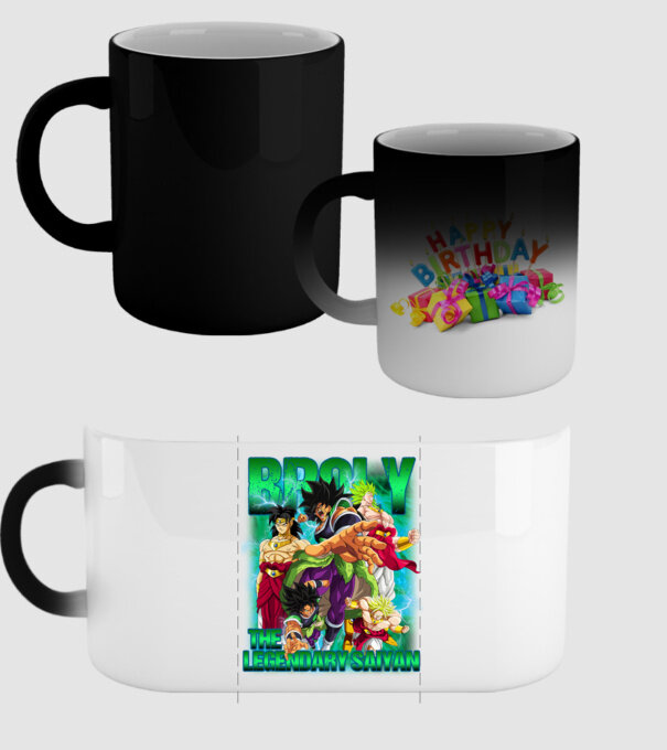 broly dragonball model negru pe tricou