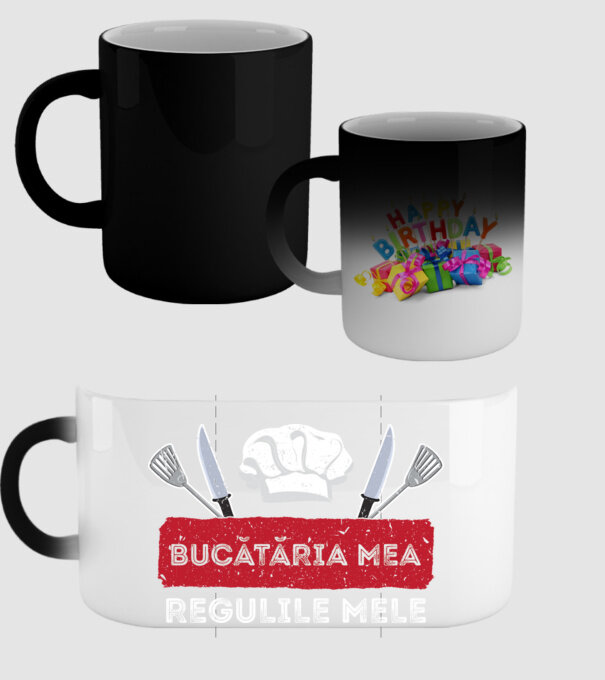 Bucătăria mea, regulile mele model negru pe tricou
