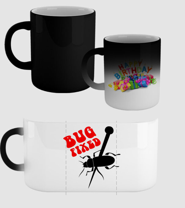 Bug fixed model negru pe tricou