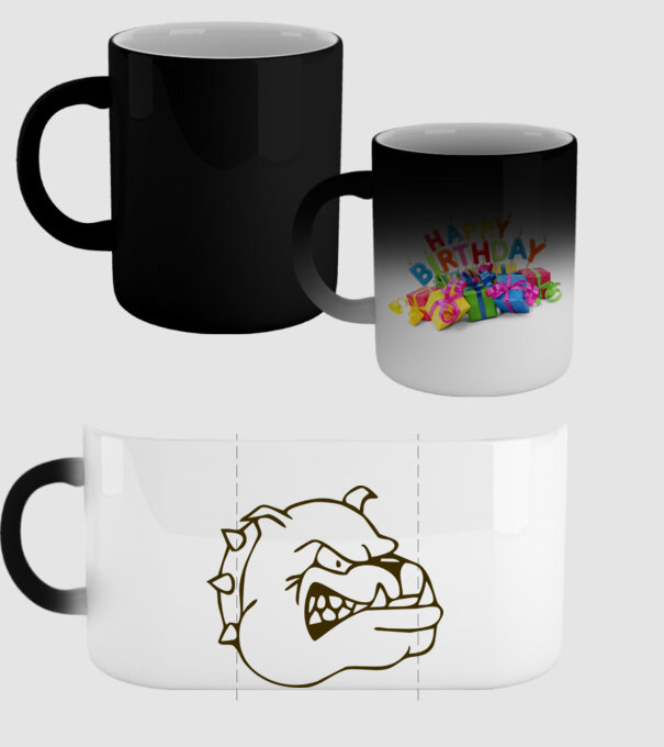 Bulldog model negru pe tricou