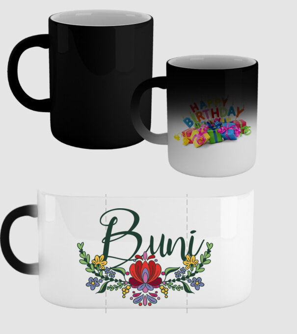 Buni model negru pe tricou