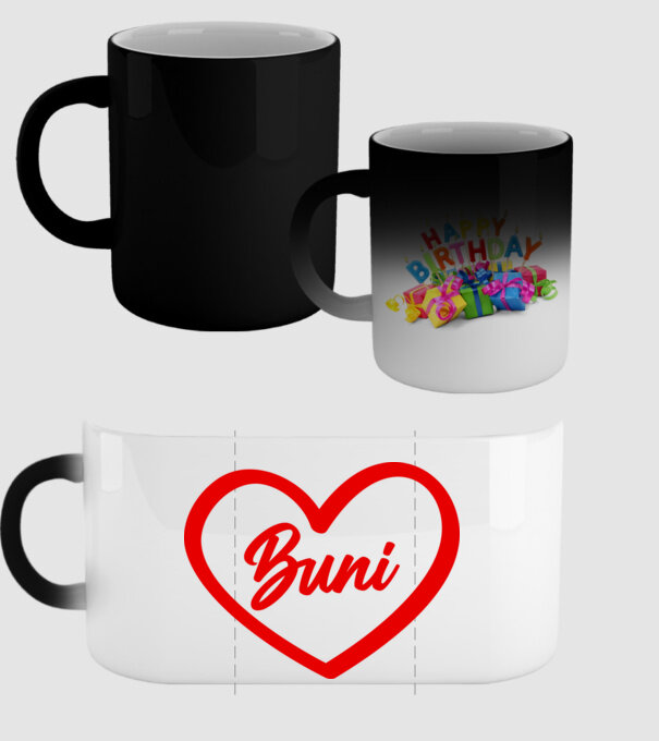 Buni model negru pe tricou