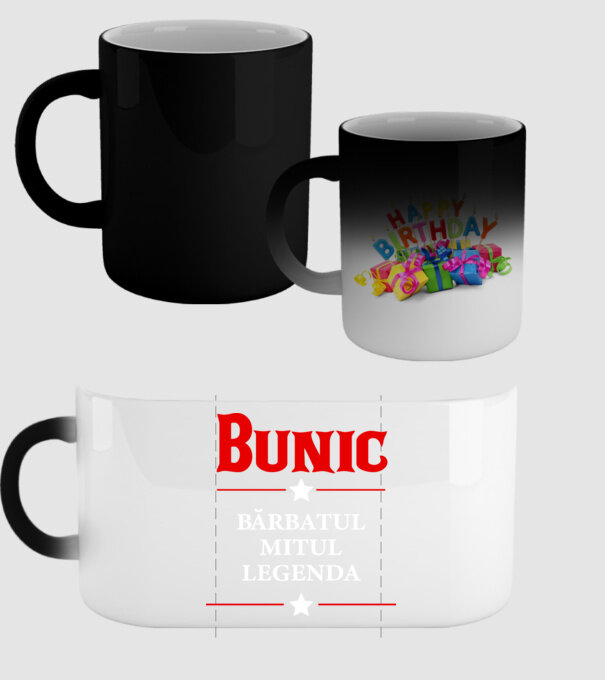 Bunic - bărbatul, mitul, legenda model negru pe tricou