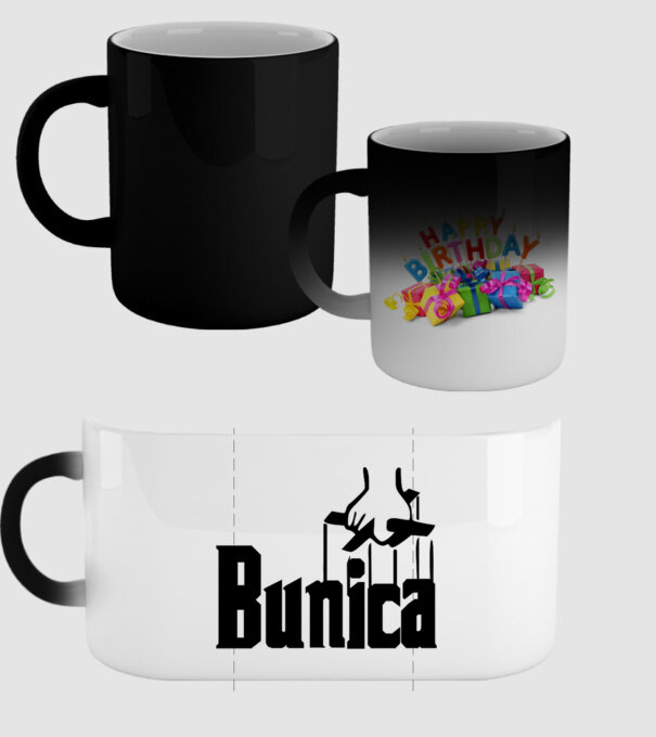 Bunica model negru pe tricou