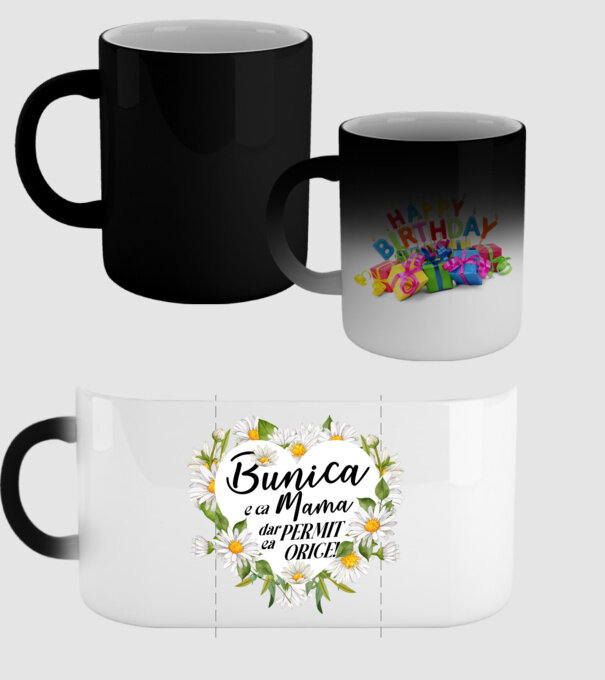 Bunica e ca mama, t permite orice! model negru pe tricou