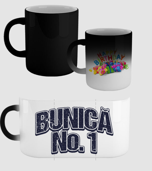 Bunică No.1 model negru pe tricou