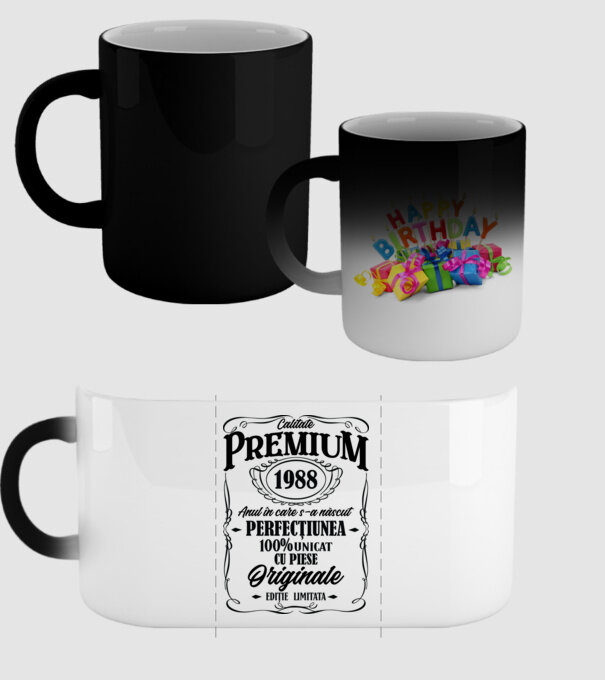 calitate premium -1988 - anul în care s-a născut - perfecțiunea - 100% unicat, cu piese originale, ediție limitată model negru pe tricou