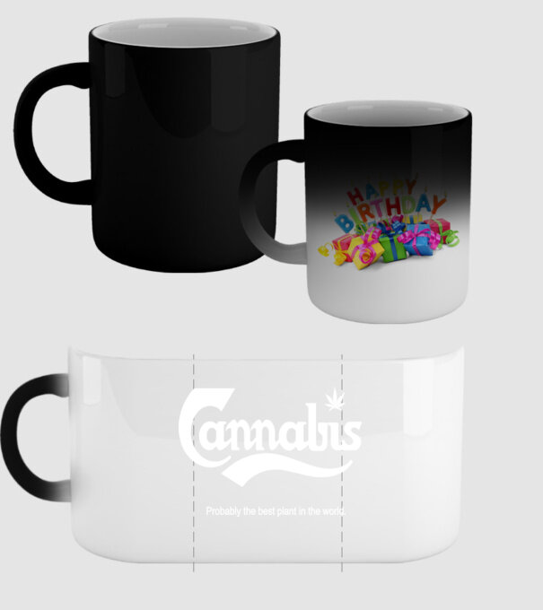 Cannabis model negru pe tricou