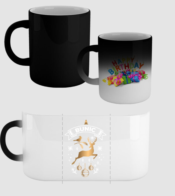 bunic christmas model negru pe tricou