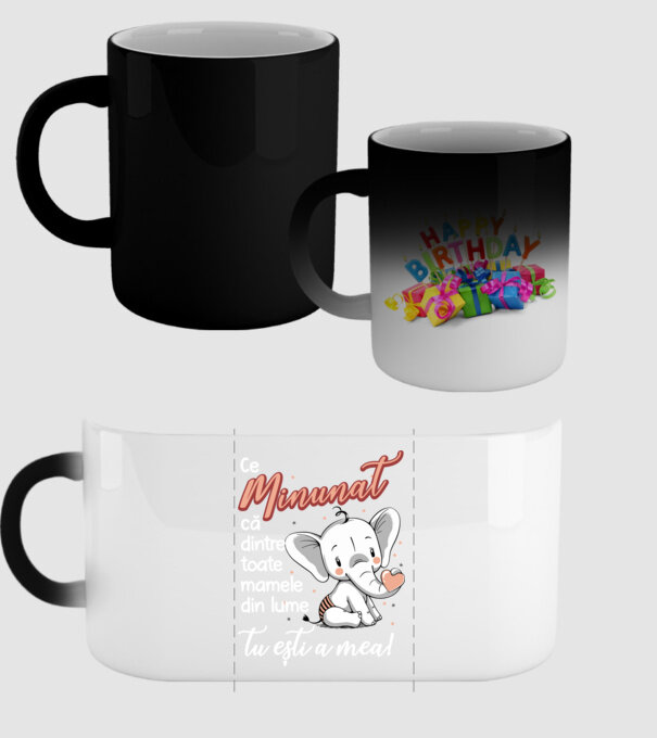 Ce minunat că dintre toate mamele din lume, tu ești a mea! model negru pe tricou