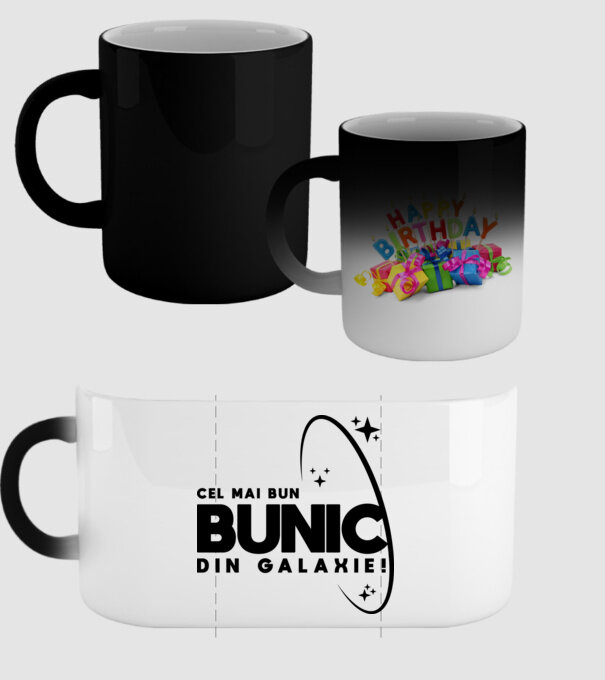 Cel mai bun bunic din Galaxie! model negru pe tricou