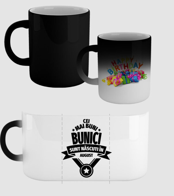 Cei mai buni bunici sunt născuți în august. model negru pe tricou