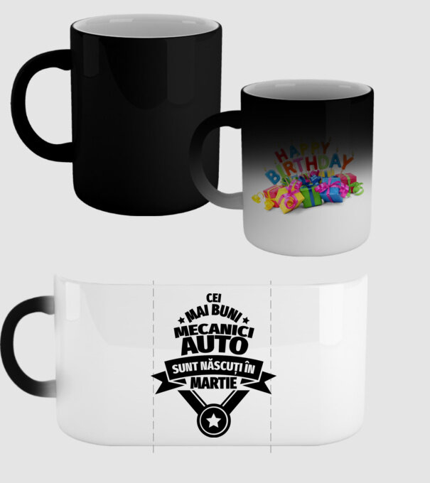 Cei mai buni mecanici auto sunt născuți în Martie model negru pe tricou