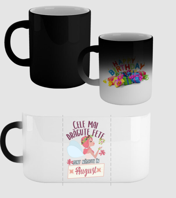Cele mai drăguțe fete sunt născute în august. model negru pe tricou