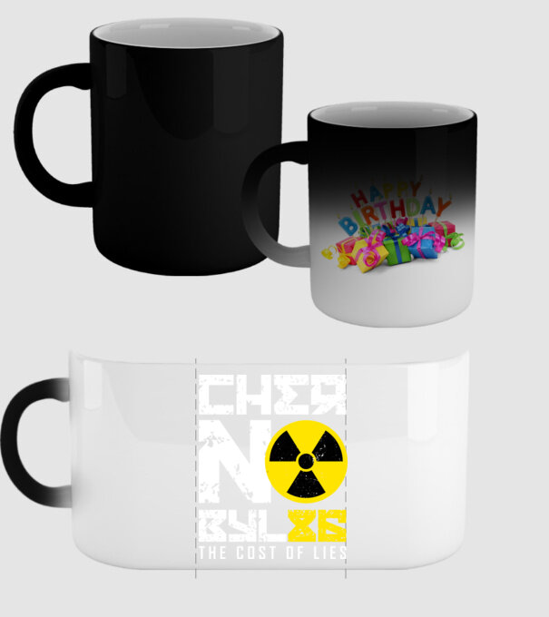 'Chernobyl ''86 3 culori' model negru pe tricou