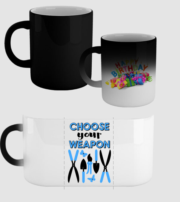 Choose your weapon model negru pe tricou