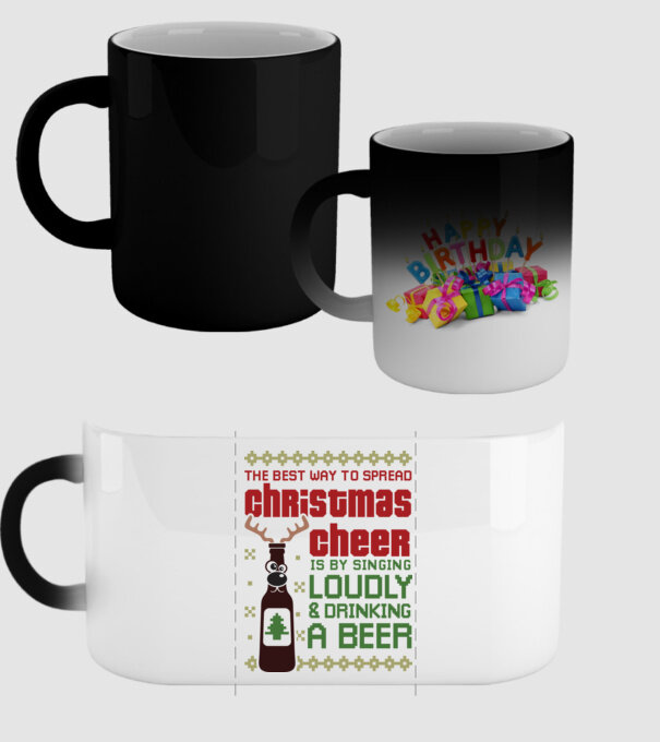 Christmas cheer beer pulovăr urât model negru pe tricou
