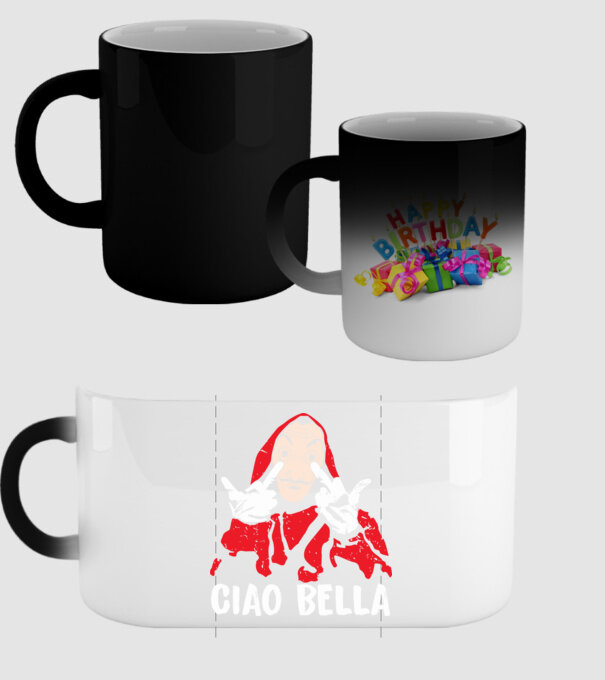 ciao bella dali model negru pe tricou