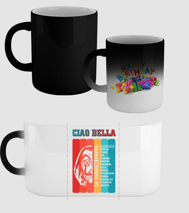 ciao bella retro model negru pe tricou
