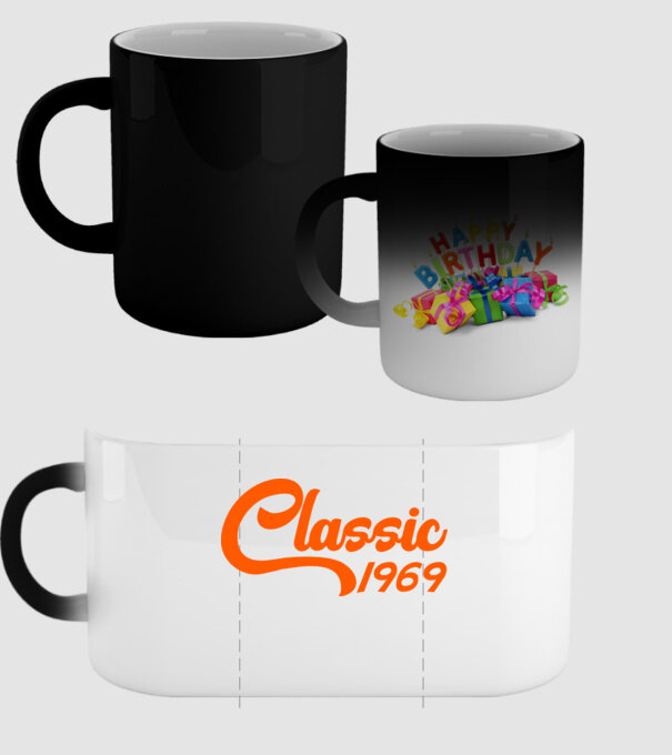 Classic 1969 model negru pe tricou