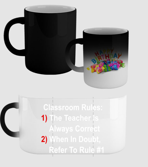 Classroom rules model negru pe tricou