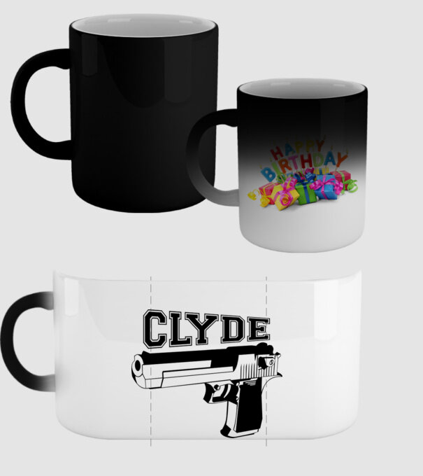 Clyde model negru pe tricou