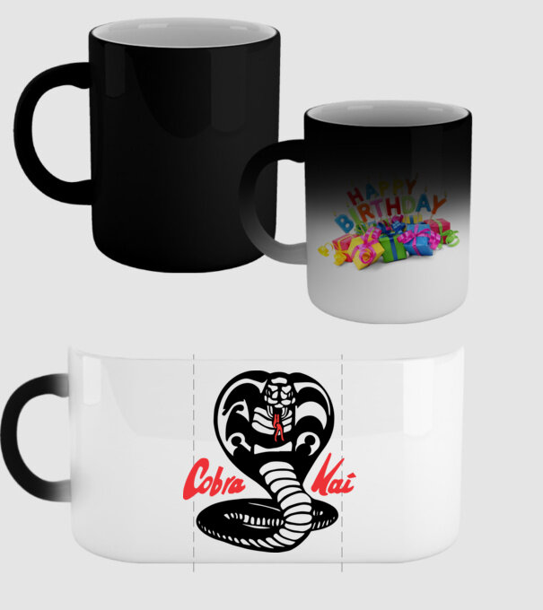 cobra kai classic logo model negru pe tricou