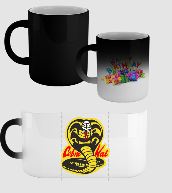 cobra kai logo model negru pe tricou
