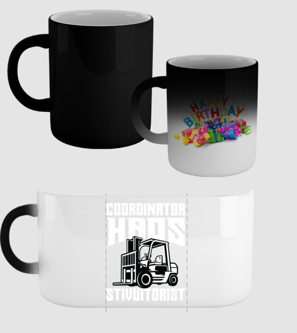 coordonator stivuitorist haos model negru pe tricou