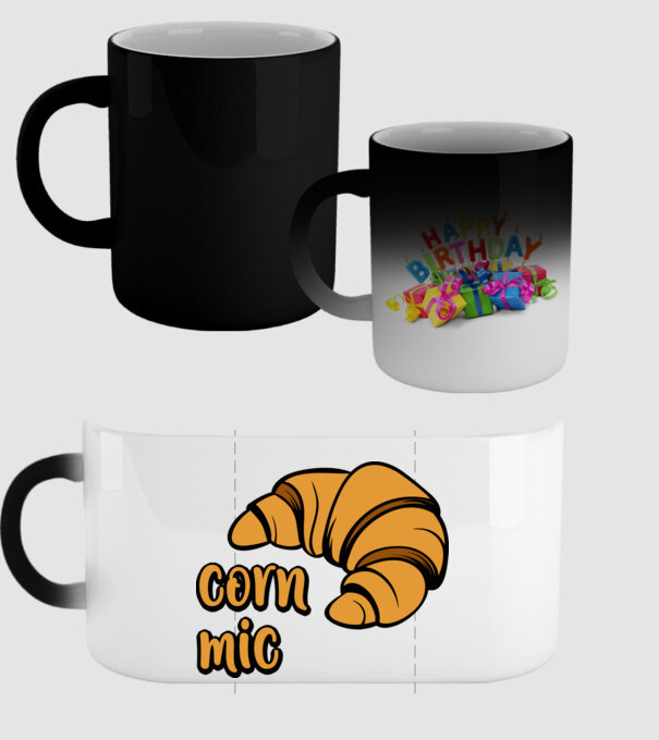 corn mic model negru pe tricou