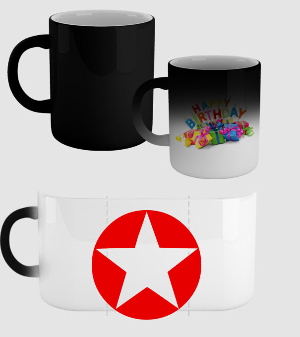 stea model negru pe tricou