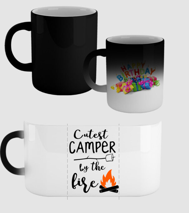 Cutest camper model negru pe tricou