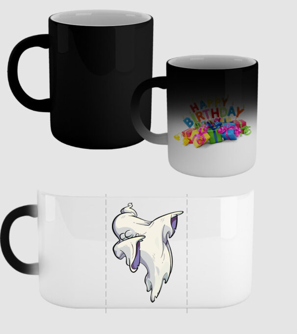Dab ghost model negru pe tricou