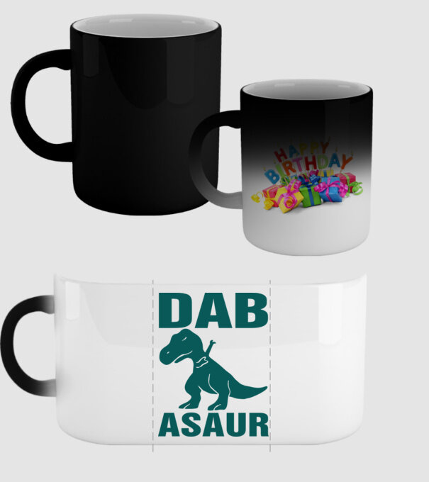 Dabasaur model negru pe tricou