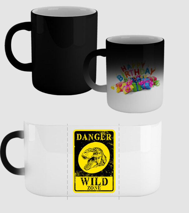 Danger wild zone model negru pe tricou