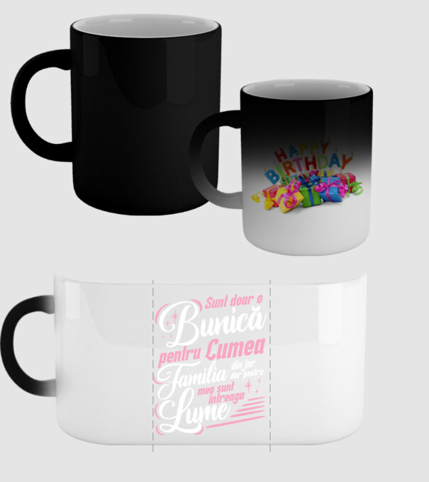Sunt doar o bunică pentru lumea din jur, dar pentru familia mea sunt întreaga lume! model negru pe tricou