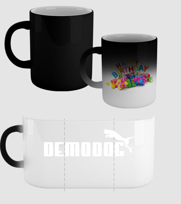 demodog logo model negru pe tricou