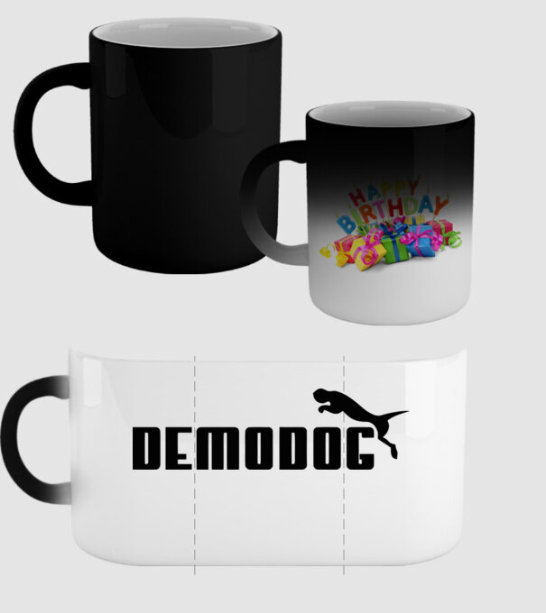 demodog logo black model negru pe tricou
