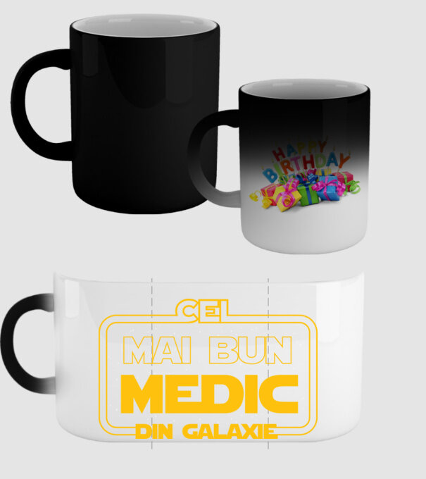 Cel mai bun medic din galaxie model negru pe tricou