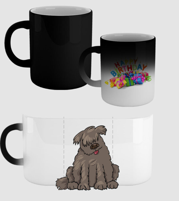 Dog silhouette model negru pe tricou