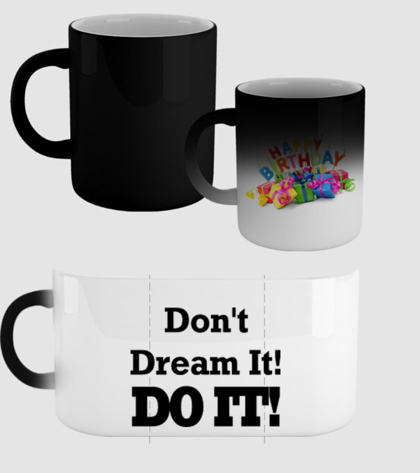 'Don''t dream, do it!' model negru pe tricou
