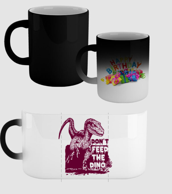 Dont feed the dino model negru pe tricou