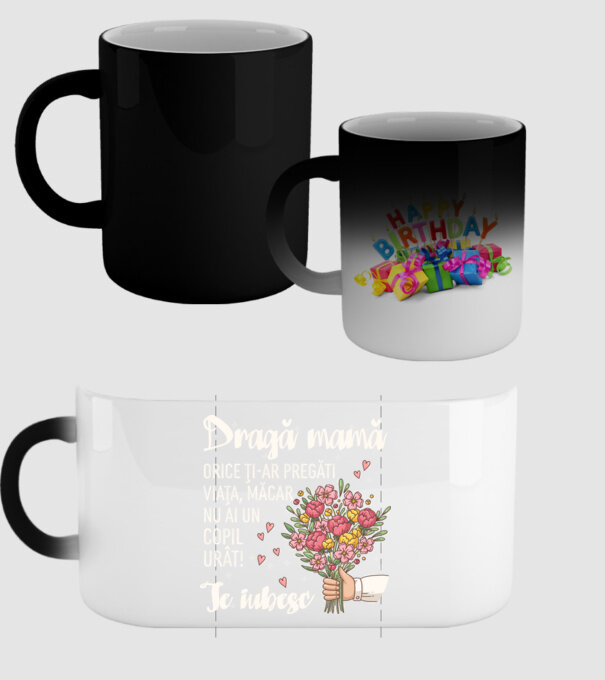 Dragă mamă, orice ți-ar pregăti viața, măcar nu ai un copil urât! te iubesc model negru pe tricou