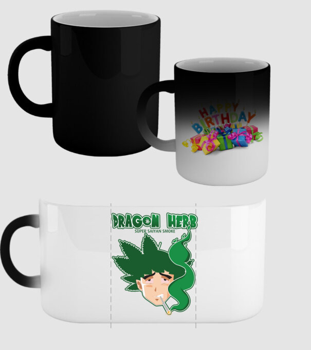 dragon herb smoke model negru pe tricou