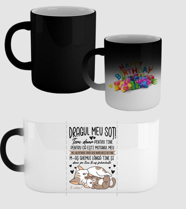 Dragul meu soț! torc doar pentru tine model negru pe tricou