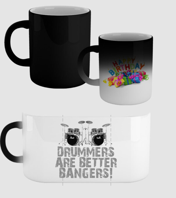 Drummers are better bangers model negru pe tricou