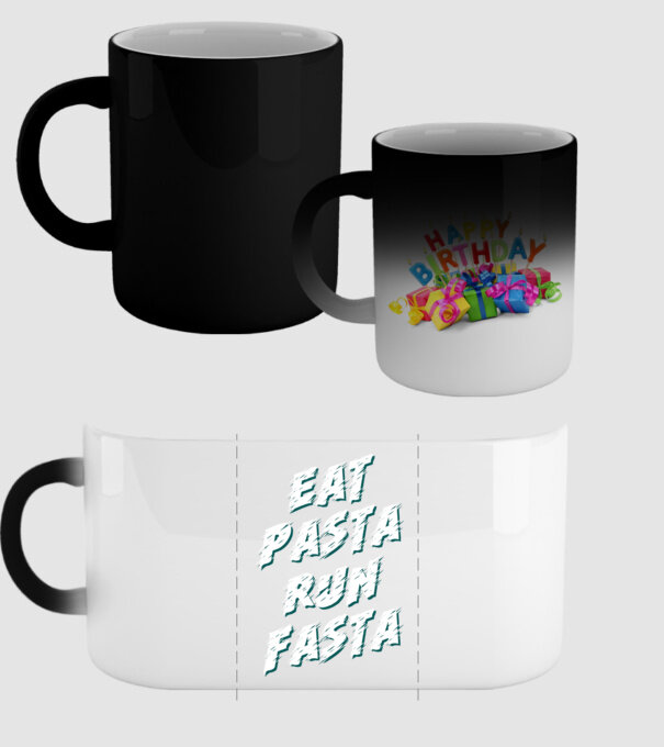 eat pasta run fasta model negru pe tricou