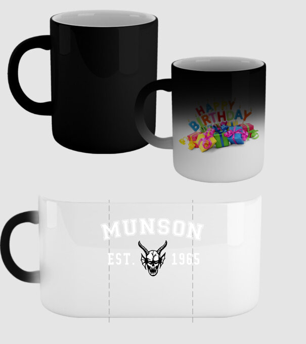 eddi munson est 1965 model negru pe tricou